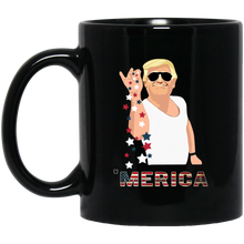 Load image into Gallery viewer, &#39;MERICA 11 oz. Black Mug