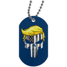 Load image into Gallery viewer, Trump Punisher Black and White Dog Tag Necklace
