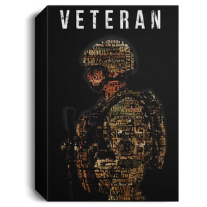 USA Veteran Deluxe Portrait Canvas 1.5in Frame