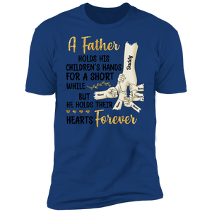 Father Holds His Children's Hands Personalized T-shirt