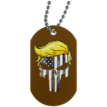 Load image into Gallery viewer, Trump Punisher Black and White Dog Tag Necklace