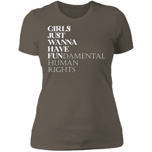 Girls Just Wanna Have Fundamental Human Rights Boyfriend T-shirt