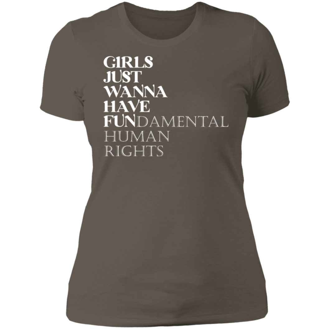 Girls Just Wanna Have Fundamental Human Rights Boyfriend T-shirt