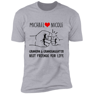 Grandpa and Granddaughter Personalized T-shirt