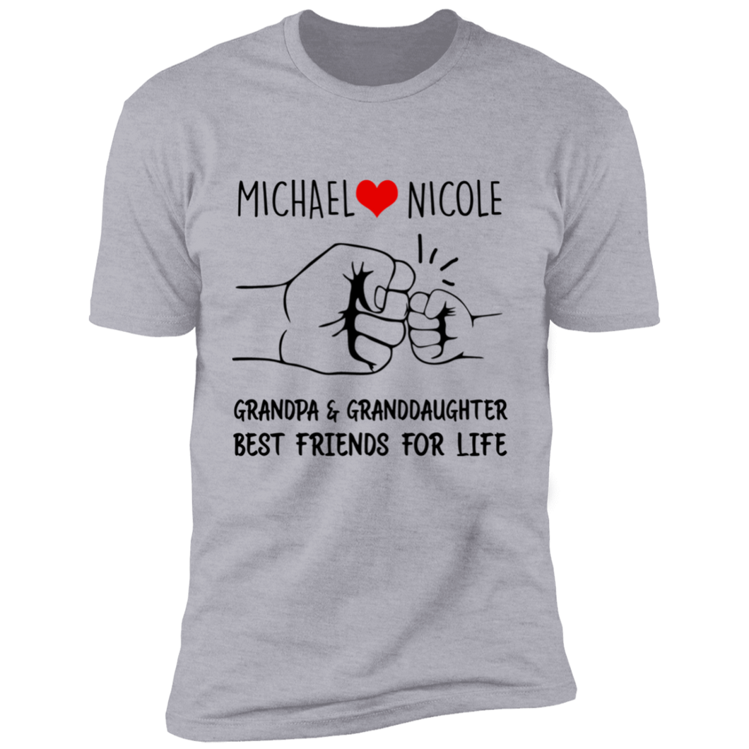 Grandpa and Granddaughter Personalized T-shirt