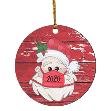 Load image into Gallery viewer, Santa Wearing Mask Ornament