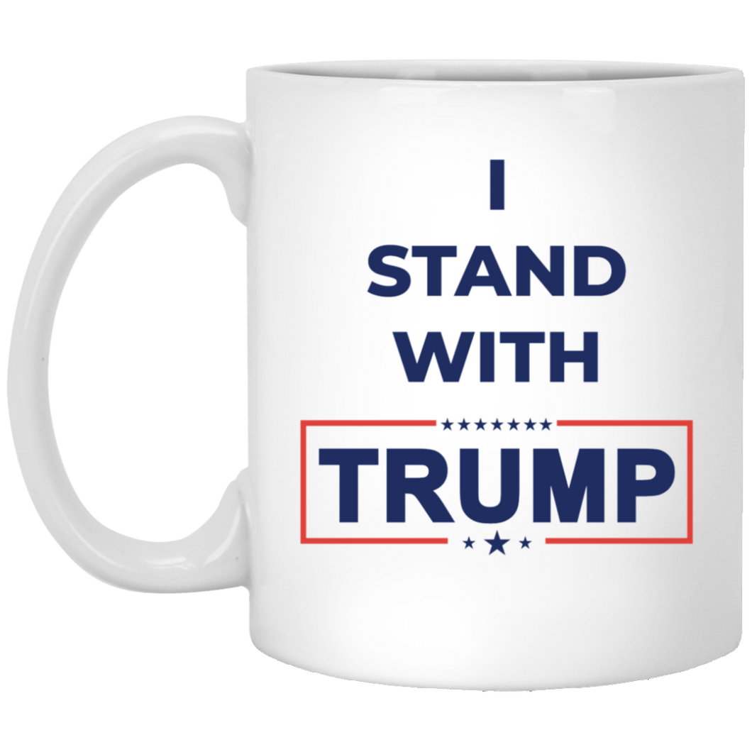 I Stand With Trump White Mug