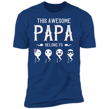 Load image into Gallery viewer, This Awesome Papa Belong To Personalized T-shirt