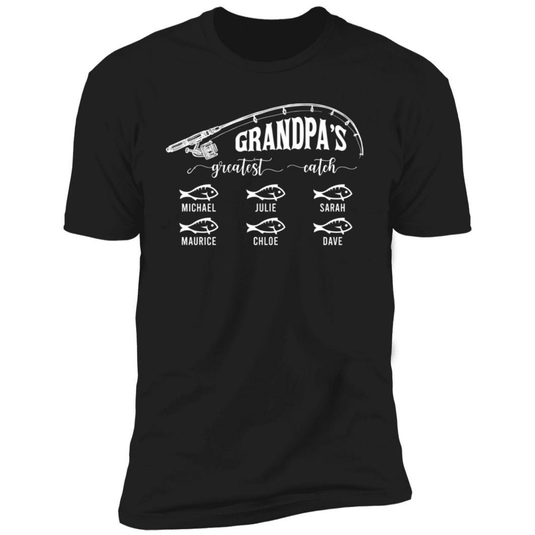 Grandpa's Greatest Catch Personalized T-shirt