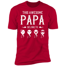 Load image into Gallery viewer, This Awesome Papa Belong To Personalized T-shirt
