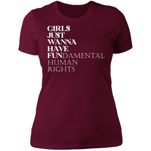Girls Just Wanna Have Fundamental Human Rights Boyfriend T-shirt
