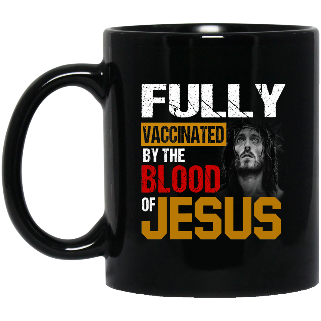 Fully Vaccinated v3 11 oz. Black Mug