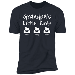 Grandpa's Little Turds Personalized T-shirt