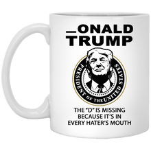 Load image into Gallery viewer, Missing D 11 oz. White Mug