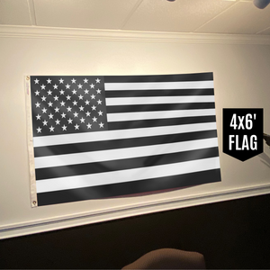 United States of America - American Flag - Black & White