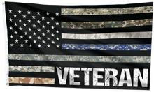 Load image into Gallery viewer, USA Veteran Flag - Military Branches Stripes Flag (RTL)