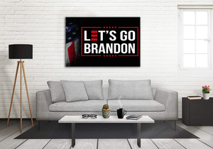 Let's Go Brandon USA Deluxe Landscape Canvas 1.5in Frame