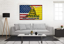 Load image into Gallery viewer, Don&#39;t Tread On Me USA Deluxe Landscape Canvas 1.5in Frame