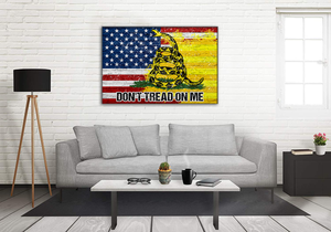 Don't Tread On Me USA Deluxe Landscape Canvas 1.5in Frame