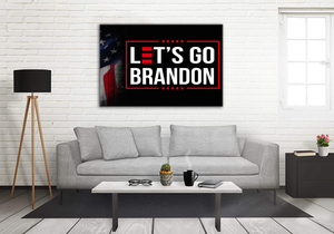 Let's Go Brandon USA Deluxe Landscape Canvas 1.5in Frame