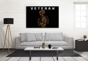 USA Veteran Deluxe Landscape Canvas 1.5in Frame