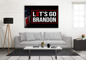 Let's Go Brandon USA Deluxe Landscape Canvas 1.5in Frame