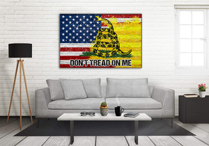 Don't Tread On Me USA Deluxe Landscape Canvas 1.5in Frame