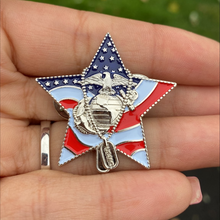 Load image into Gallery viewer, US Marine Corps Veteran Pin (RTL)