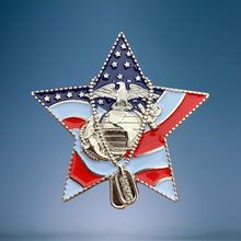Load image into Gallery viewer, US Marine Corps Veteran Pin (RTL)