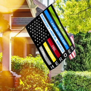 Heroes - First Responders House Flag