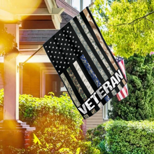 Load image into Gallery viewer, USA Veteran - Military Branches Stripes House Flag