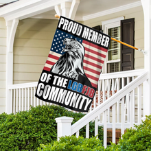 Load image into Gallery viewer, Proud Member of the LGBFJB Community House Flag (RTL)