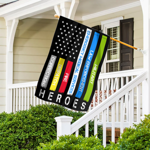 Heroes - First Responders House Flag