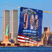 Load image into Gallery viewer, 9/11 Eagle - No Day Shall Erase From The Memory of Time - House Flag