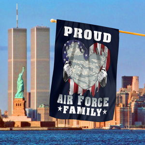 Proud Air Force Family House Flag