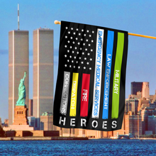 Load image into Gallery viewer, Heroes - First Responders House Flag