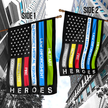 Load image into Gallery viewer, Heroes - First Responders House Flag