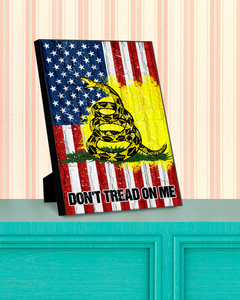 Don't Tread On Me USA Deluxe Portrait Canvas 1.5in Frame