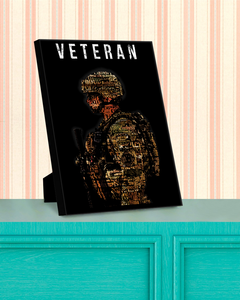 USA Veteran Deluxe Portrait Canvas 1.5in Frame