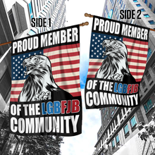 Load image into Gallery viewer, Proud Member of the LGBFJB Community House Flag (RTL)