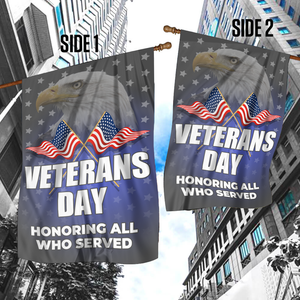 Veterans Day - Honoring All Who Served House Flag