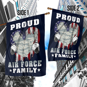 Proud Air Force Family House Flag