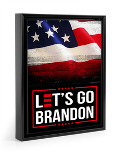 Let's Go Brandon USA Deluxe Portrait Canvas 1.5in Frame