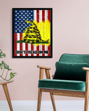Load image into Gallery viewer, Don&#39;t Tread On Me USA Deluxe Portrait Canvas 1.5in Frame