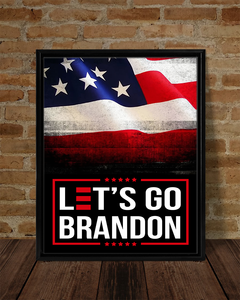 Let's Go Brandon USA Deluxe Portrait Canvas 1.5in Frame