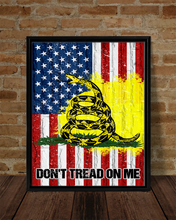 Load image into Gallery viewer, Don&#39;t Tread On Me USA Deluxe Portrait Canvas 1.5in Frame