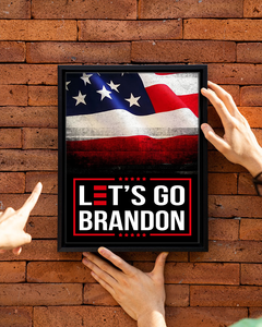 Let's Go Brandon USA Deluxe Portrait Canvas 1.5in Frame