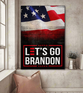 Let's Go Brandon USA Deluxe Portrait Canvas 1.5in Frame