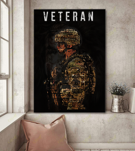 USA Veteran Deluxe Portrait Canvas 1.5in Frame