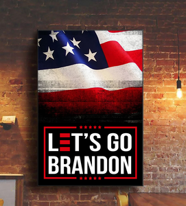 Let's Go Brandon USA Deluxe Portrait Canvas 1.5in Frame